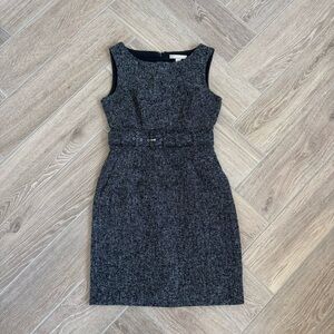 Banana Republic Gray Sleeveless Sheath Midi Dress